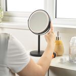 BELDRAY 7'' TELESCOPIC Black LED Mirror